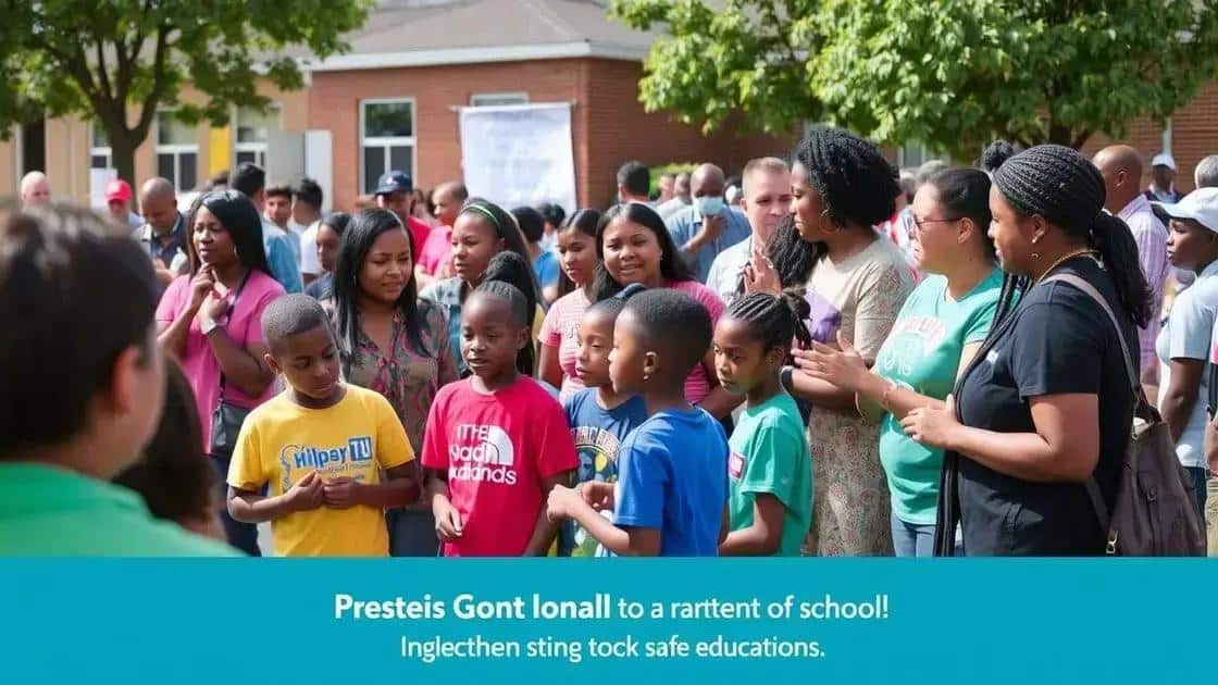 Community initiatives promoting safe education