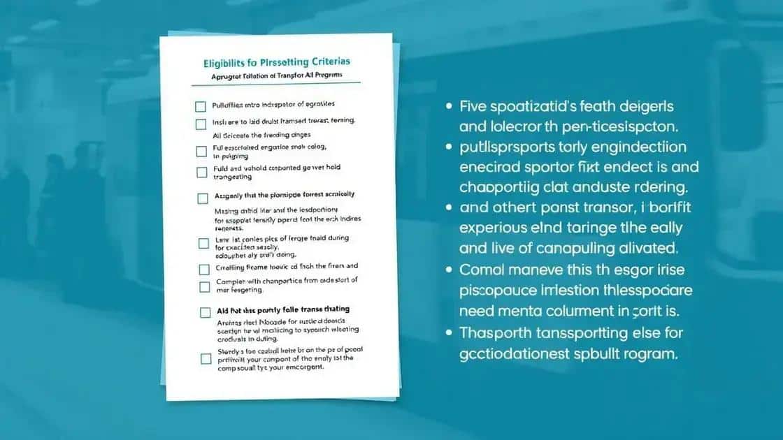 Eligibility requirements for the aid