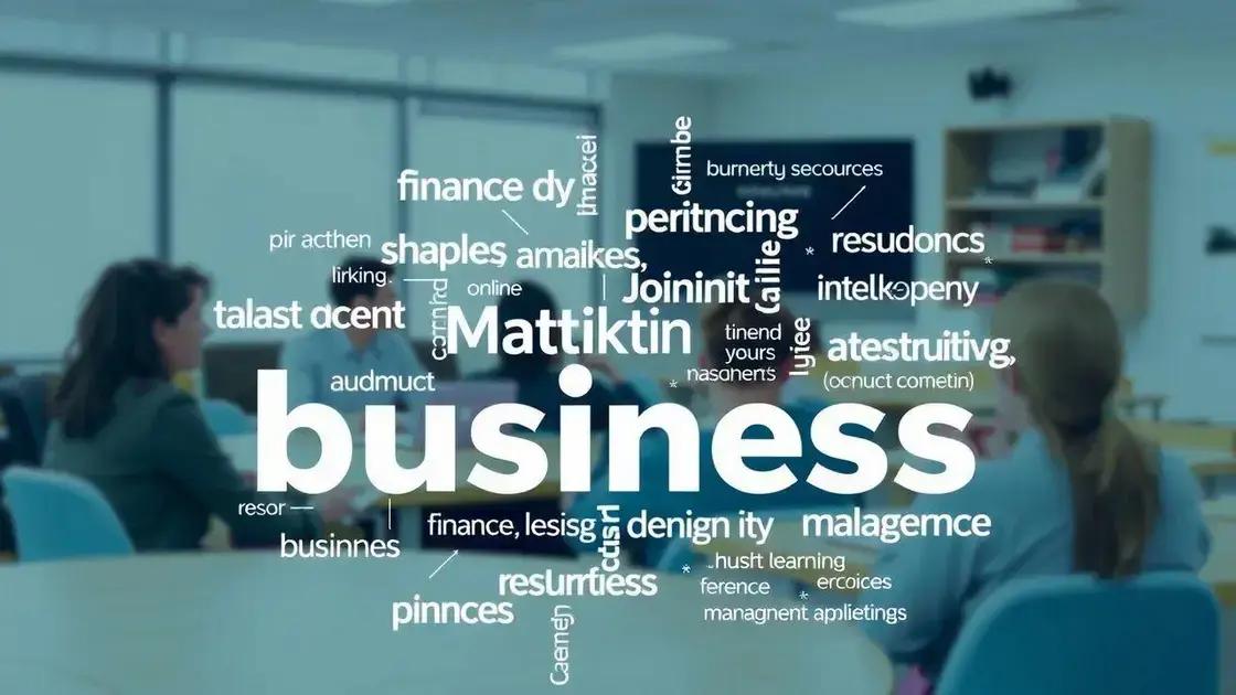 Key topics covered in business management courses