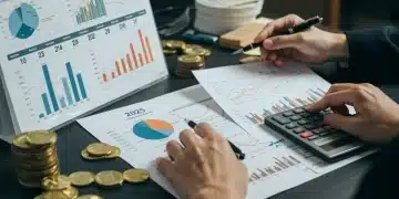 Financial charts and calendar marking 2025 tax code changes