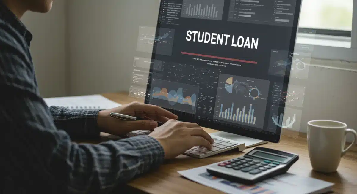 Individual meticulously planning federal student loan repayment strategy