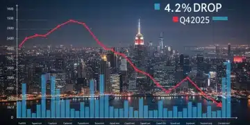 Graph illustrating a 4.2 percent drop in US unemployment for Q4 2025