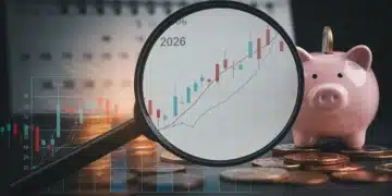 Financial chart with inflation data and 2026 calendar, symbolizing savings protection