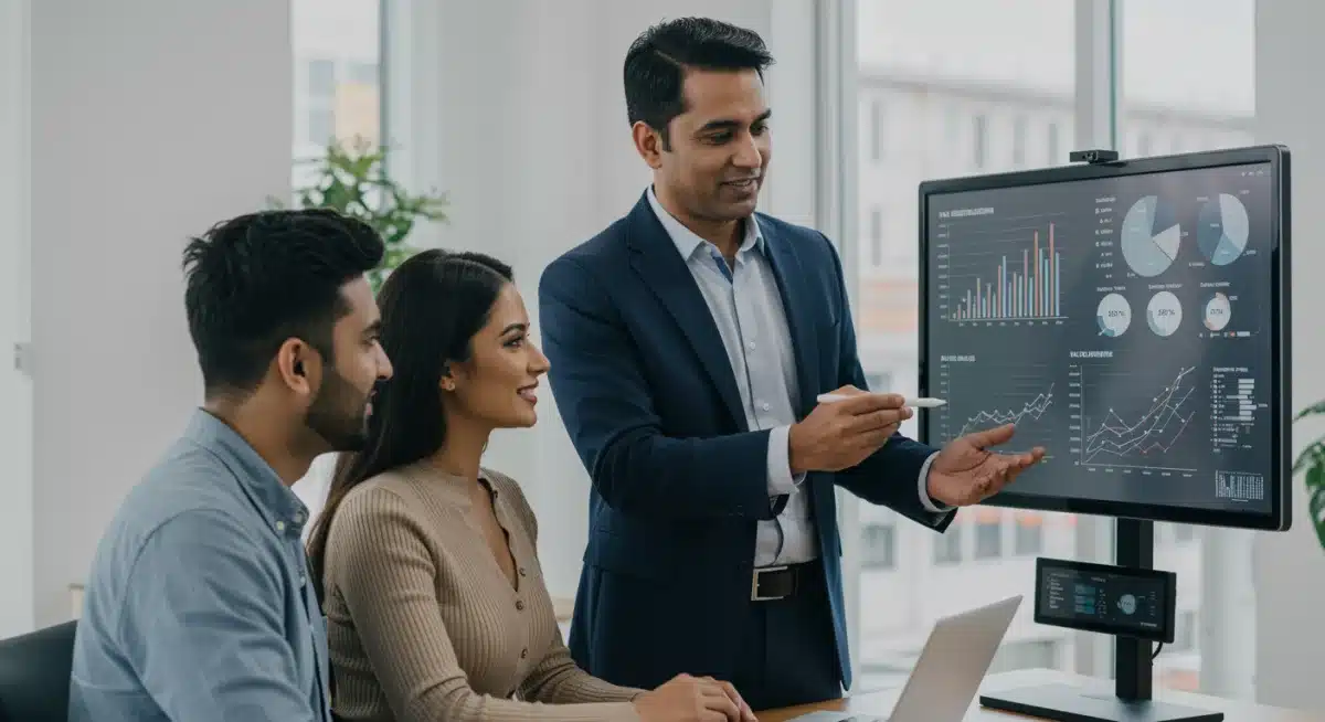 Financial advisor explaining tax regulations to clients for 2026