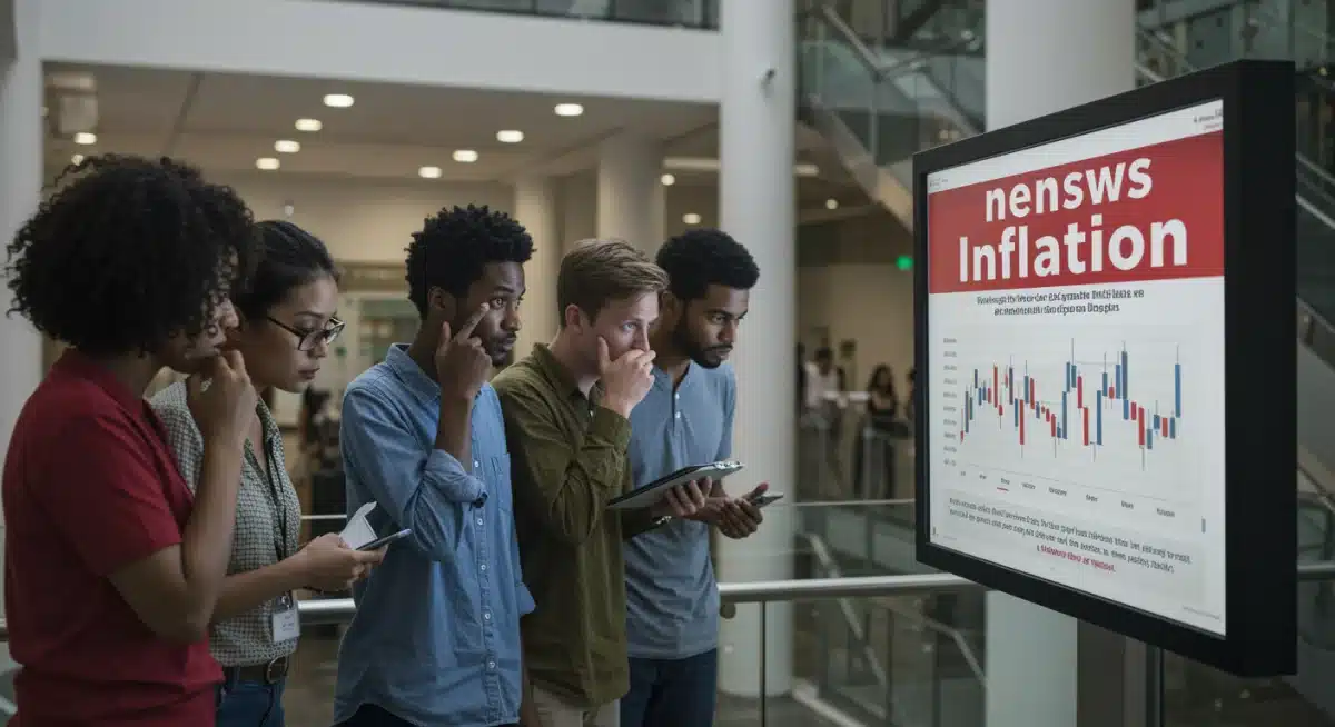 People reacting to news of rising inflation rates