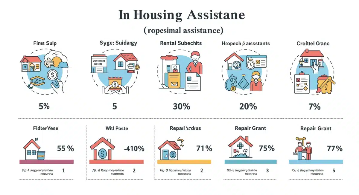 Infographic detailing types of housing assistance programs
