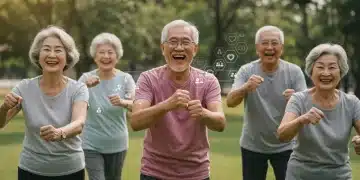 Seniors enjoying healthy activities, representing 2026 Medicare Advantage benefits and a fulfilling lifestyle.