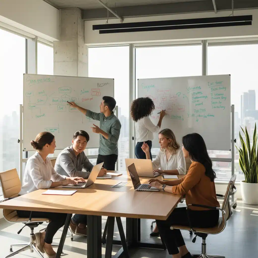 Diverse professionals collaborating in a modern office, showcasing career readiness.