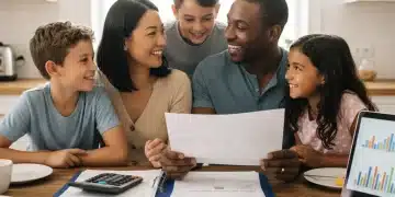 Family reviewing Child Tax Credit information at home