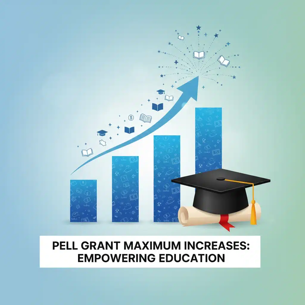 Graphic showing rising Pell Grant maximum and graduation success.