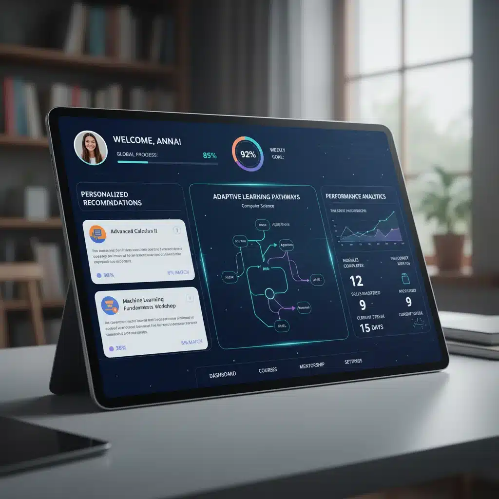 AI-powered personalized learning dashboard for student progress.