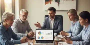 Family and financial advisor discussing 2026 estate tax planning documents