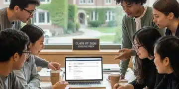 Students preparing for 2026 college admissions with application forms
