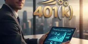 Person analyzing 401(k) growth charts on a tablet, symbolizing financial planning for 2026.