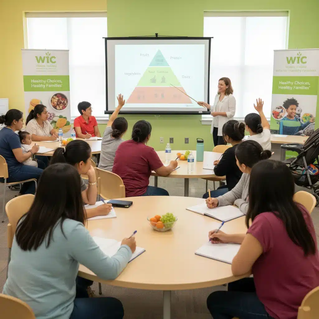 WIC participants learning about nutrition in an educational class.